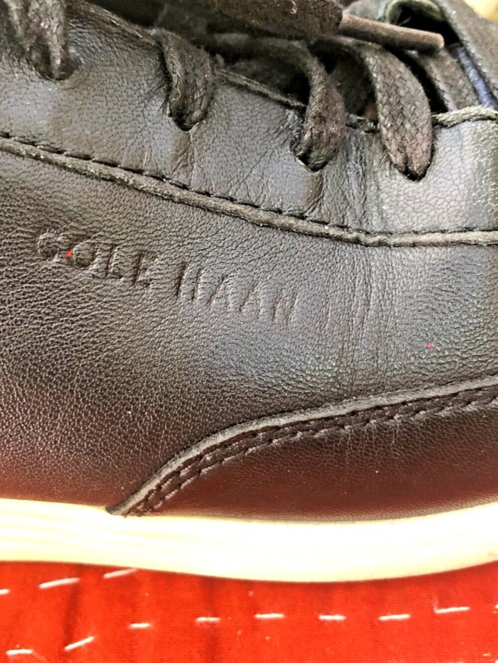 Cole Haan GrandPro Meridian Black Leather Sneakers Men 7.5 Women 8.5 Lace Up - Picture 7 of 16